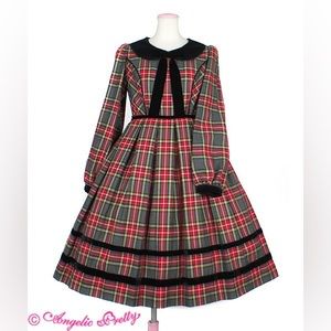 Angelic Pretty British Tartan Long Slevees OP